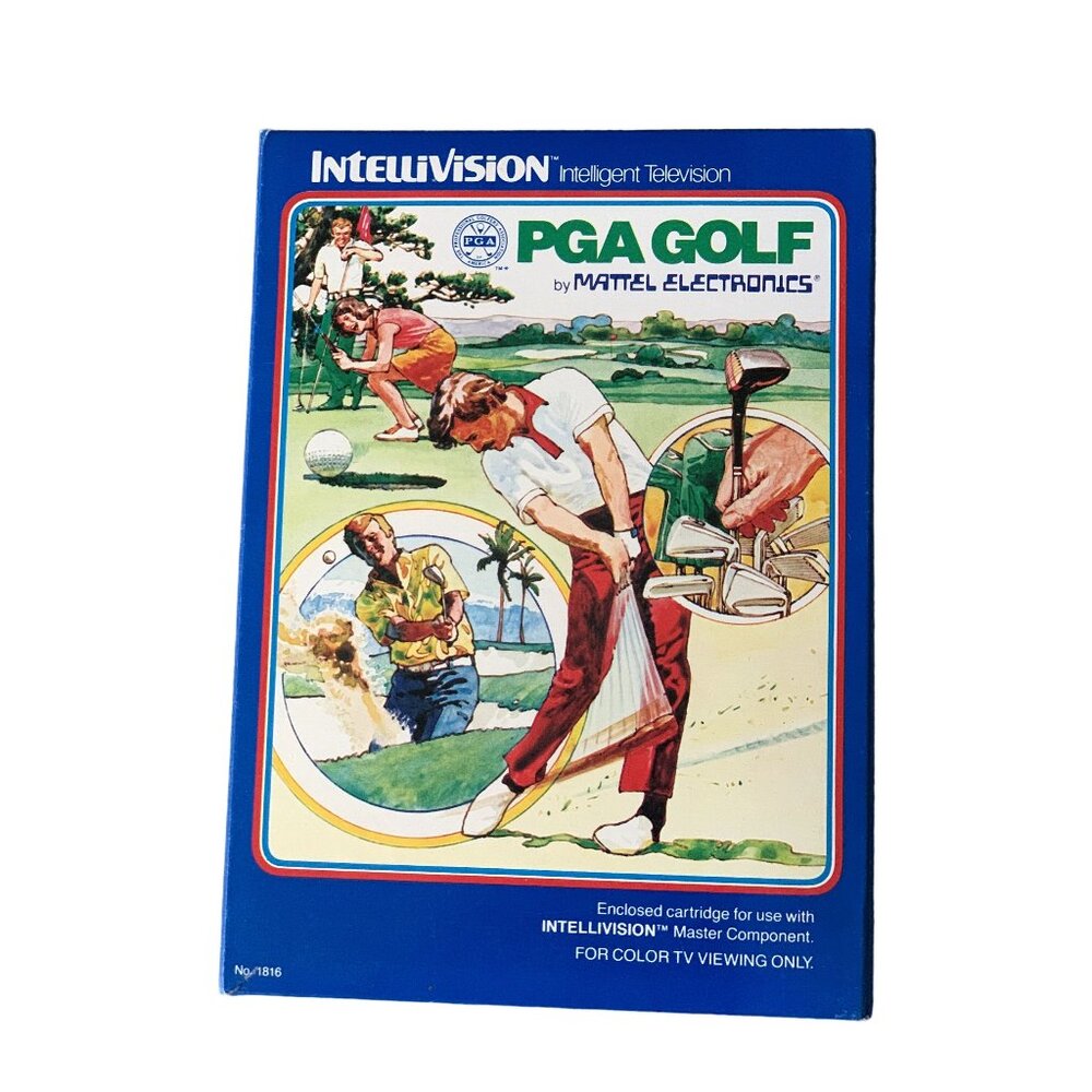 Vintage Intellivision PGA Golf Mattel Video Game Complete in Box